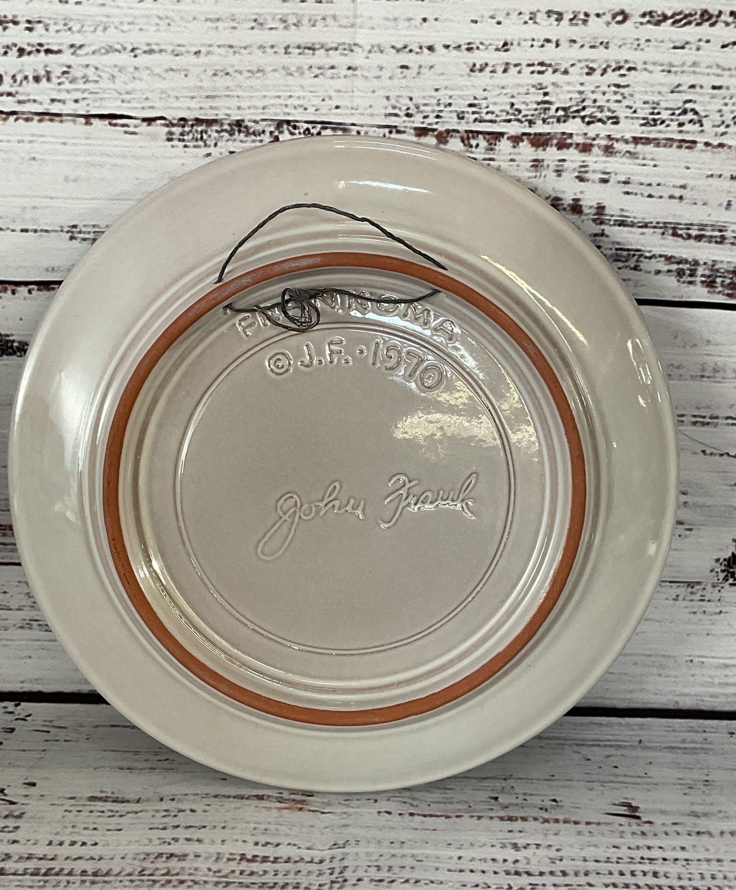 Frankoma Pottery 1970 Glossy Ceramic Lot of 2 Plates