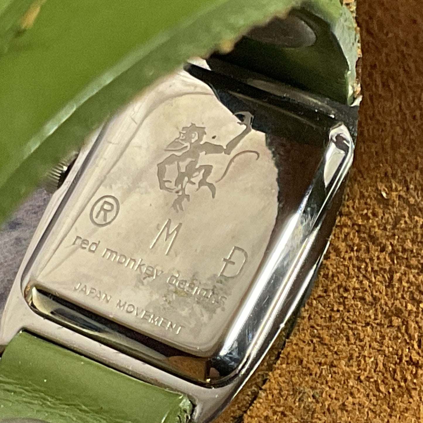 RED MONKEY Designs Women's Green Leather Wrap Around Band Watch- NEEDS BATTERY