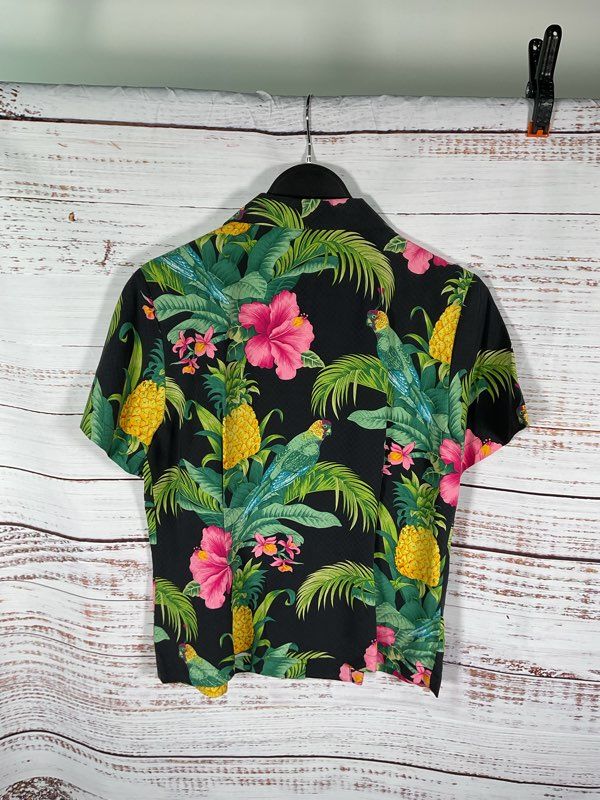 NEW Tommy Bahama Picture Perfect Camp Button Shirt Youth Size M 8/10 Tropical