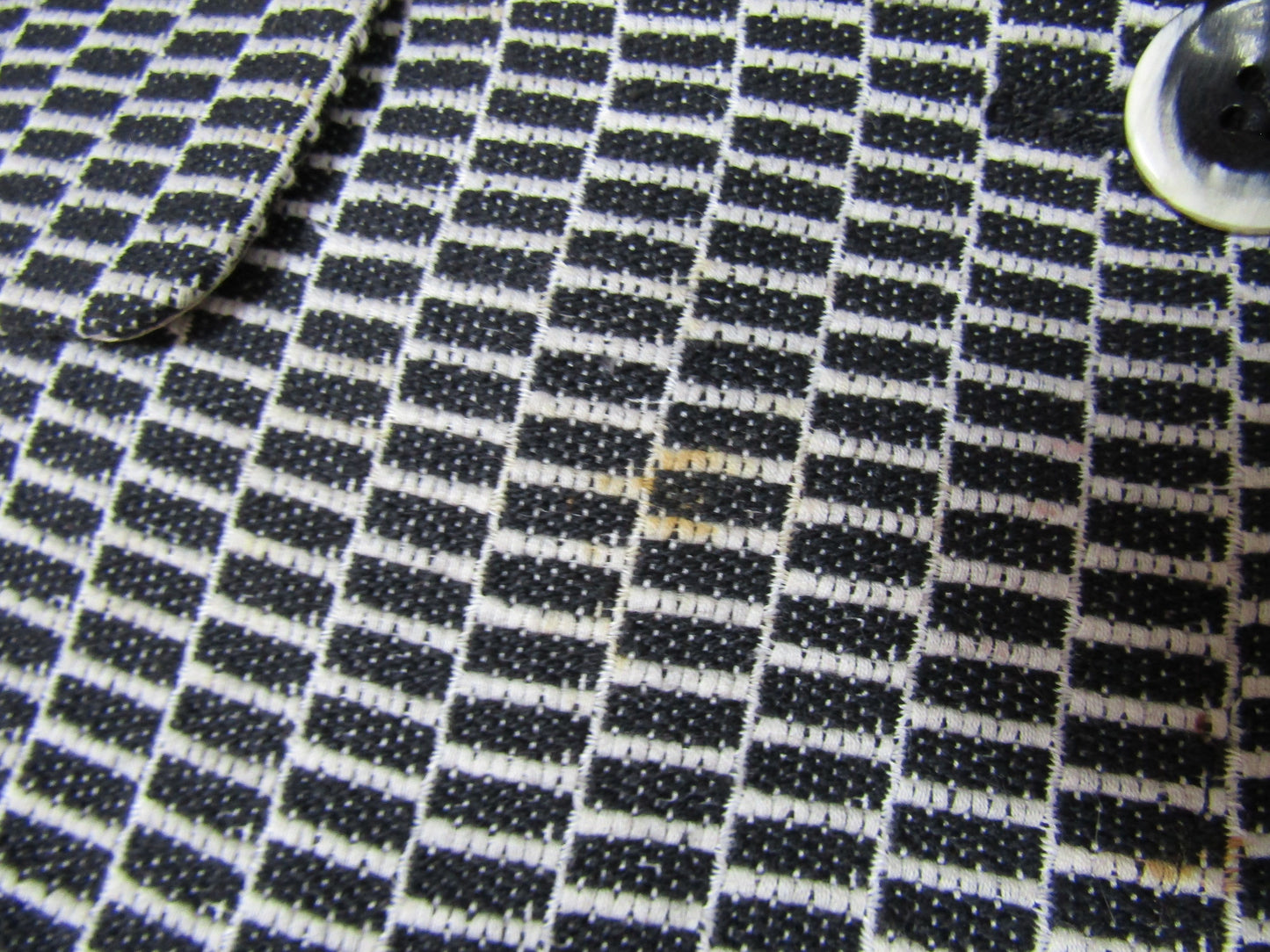Marina Rinaldi Women's Black & White Cotton Blend Blazer Jacket Made in Italy