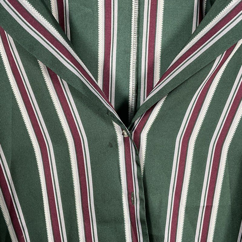 Alexis Samwell Top Green and Purple Striped Blouse - Size L