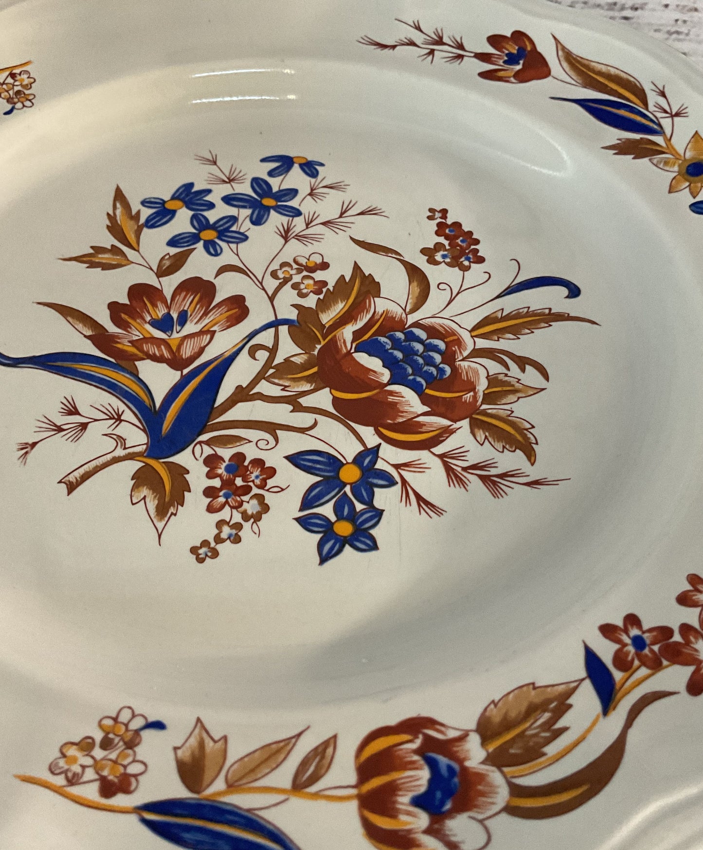 Luneville France Louis XV Paquerette Set of 4 Dinner Plates Multicolor