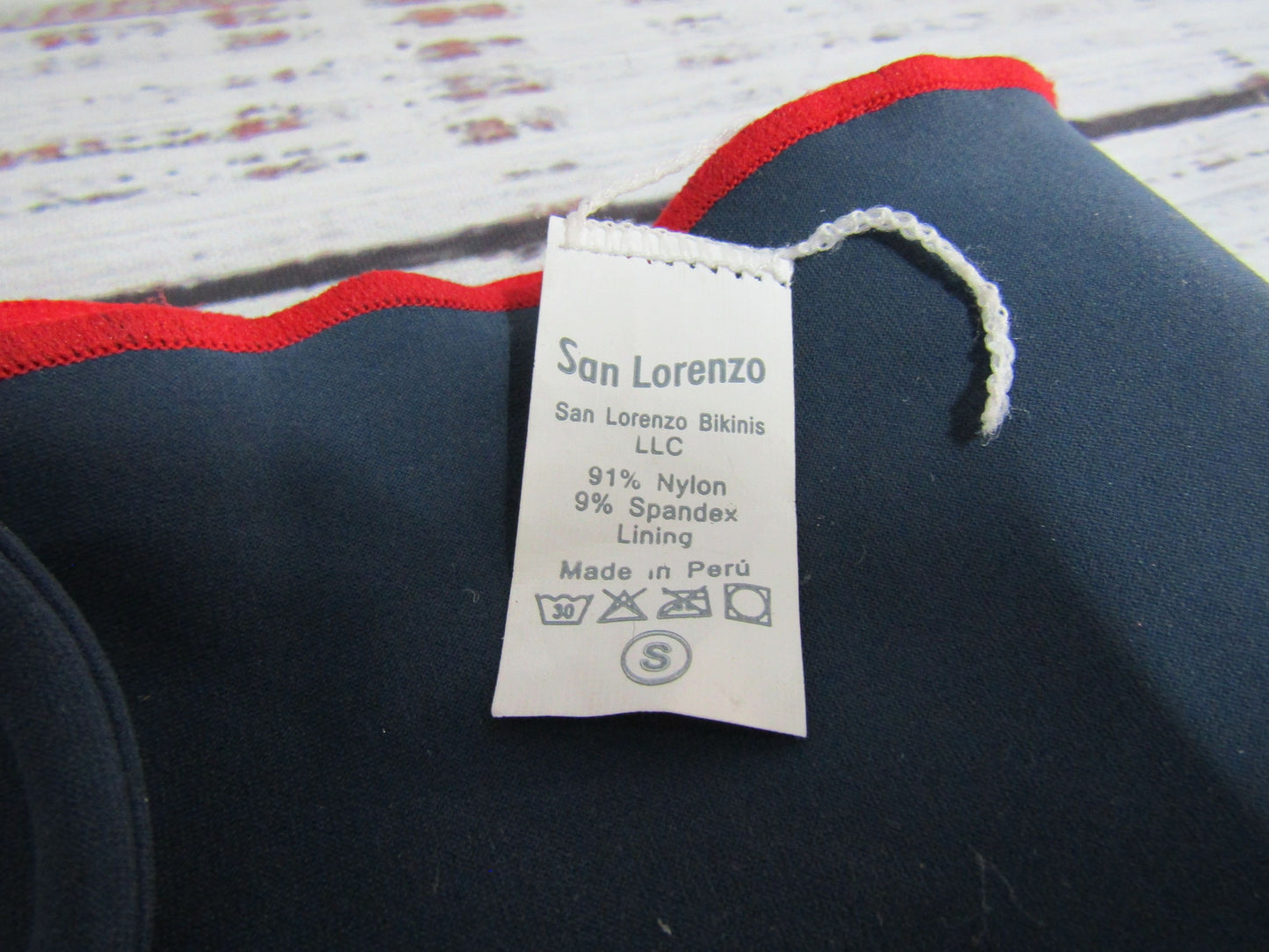 San Lorenzo Luisa Women's Blue Bikini Tied Tube Top Size S