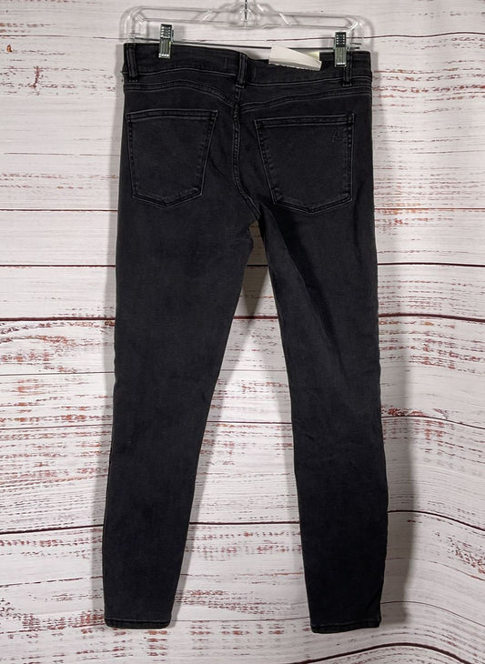 DL1961 Women's Margaux Velvet Stripe Skinny Jeans Black 26