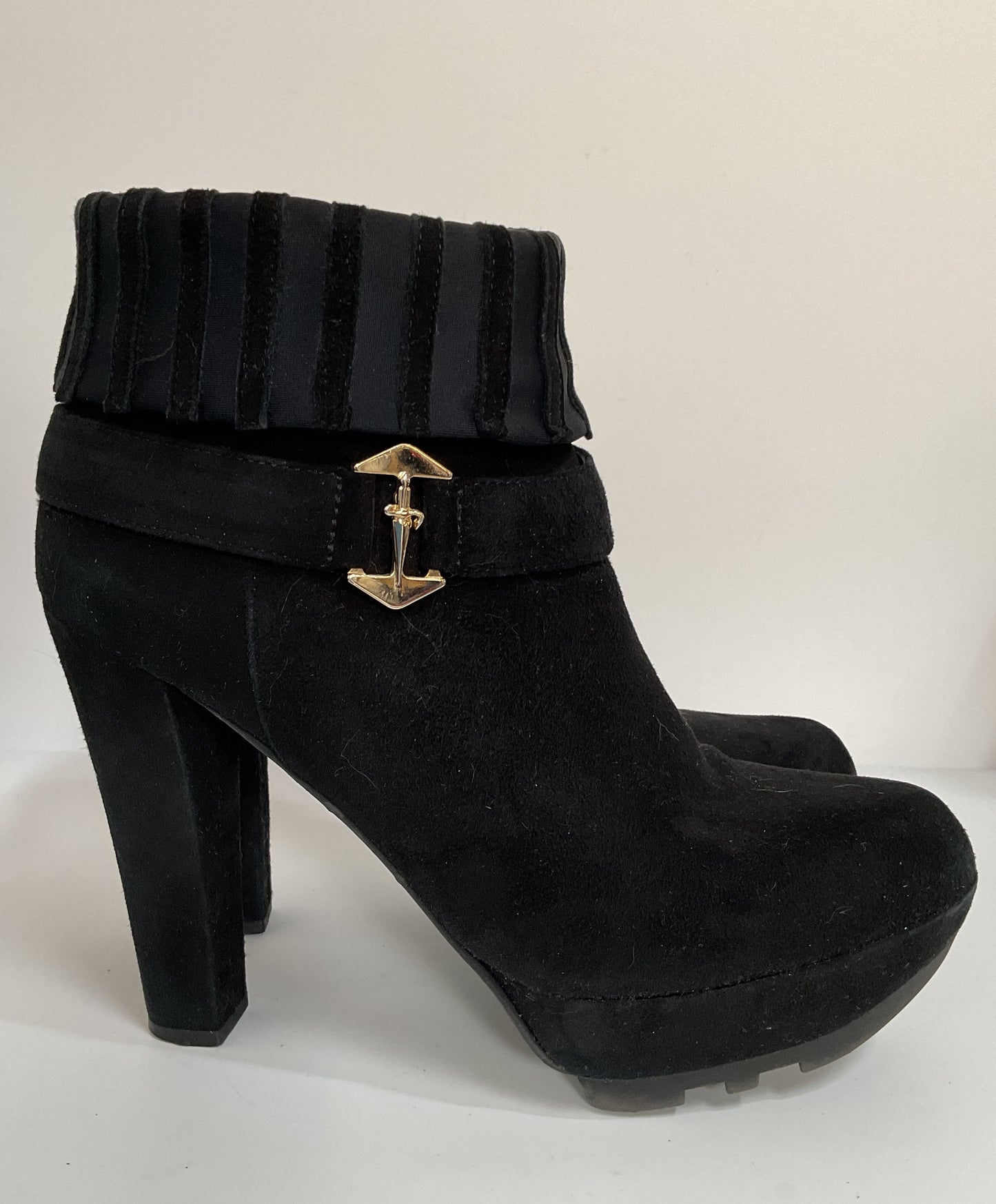 Cesare Paciotti Women's Black Suede Ankle Zip Boots Size 9 Made in Italy