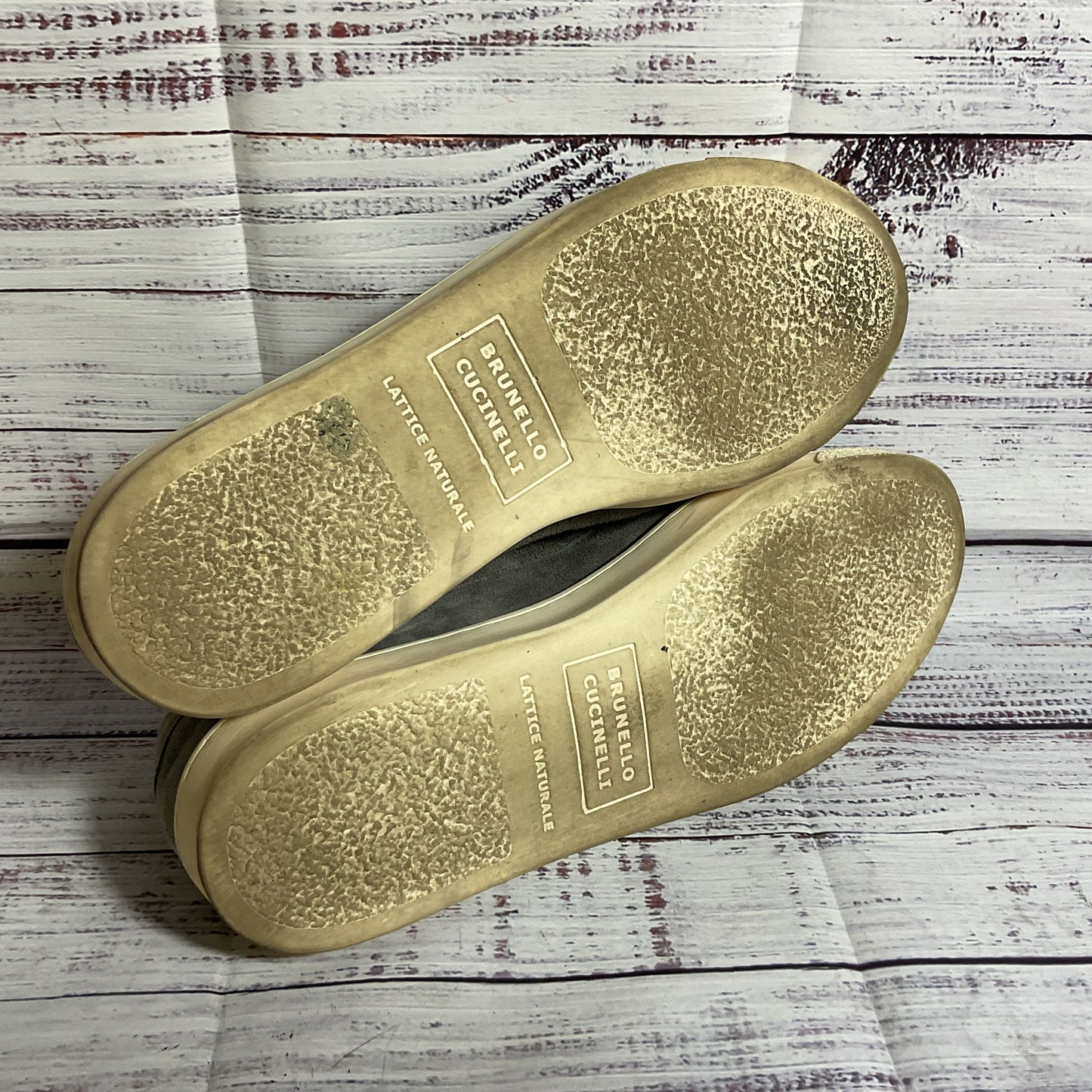 BRUNO CUCINELLI Women's Gray Suede Loafer Shoes- SZ 8