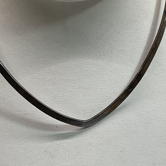 VTG. MEXICO Sterling Silver Minimalist V-Neck Collar 17" Necklace- 28g
