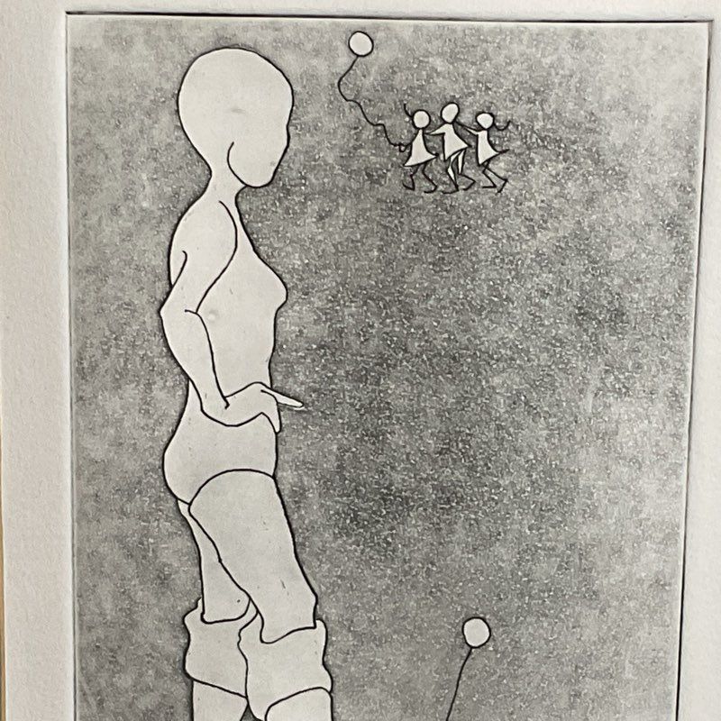 Signed 1988 Artist Proof E. LOMBARDI "Child's Dance" Lithograph
