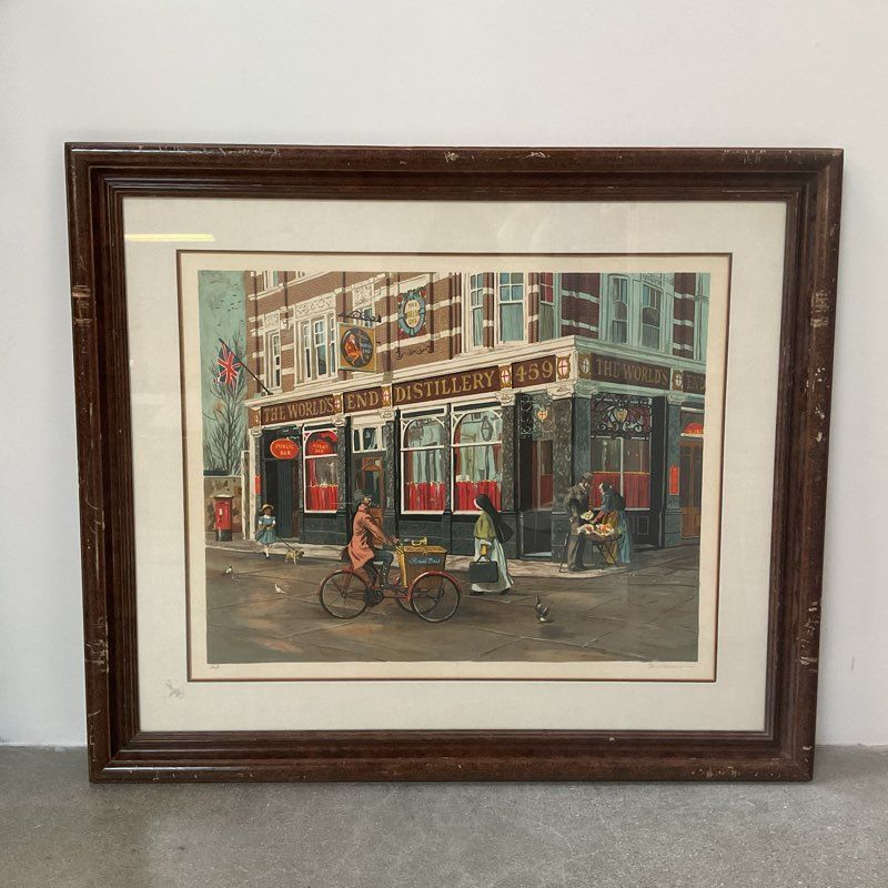 Bruce Bomberger Worlds End Distillery Pub Print Signed 16/50 Large Artwork Local