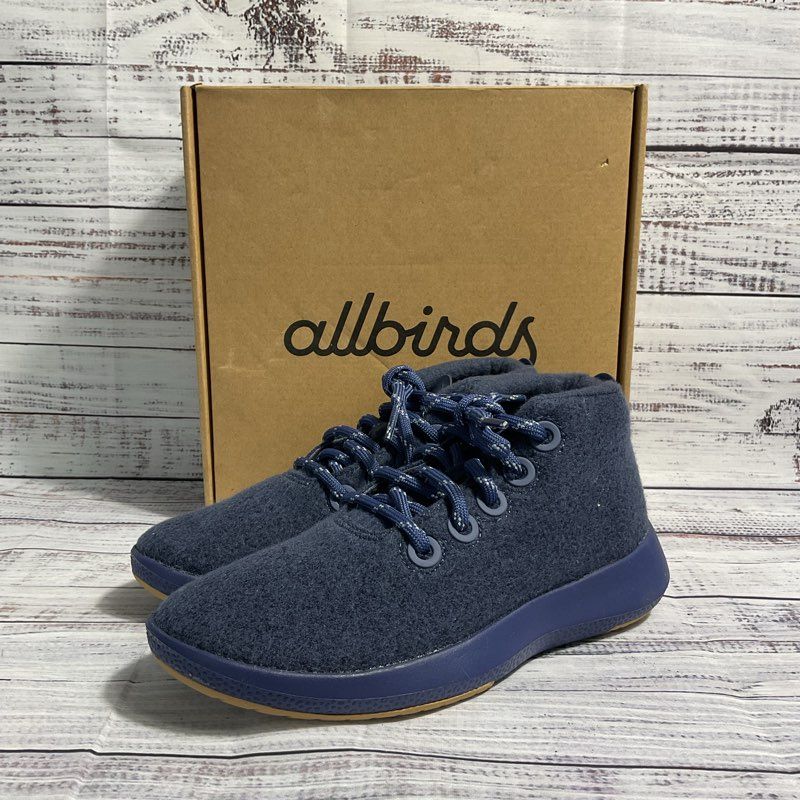 Allbirds Wool Runner-Up Mizzle Hazy Indigo/Rugged Khaki Running Shoes Women's 6