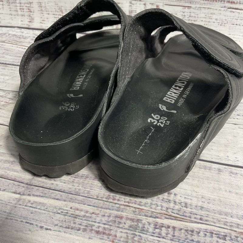 Birkenstock TooGood The Forager Black Leather Strap Slide Sandal Women's 5 US