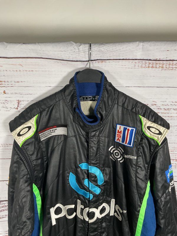 Vintage Oakley Racing Black & Blue Insulated Jumpsuit D. Calvert Jones