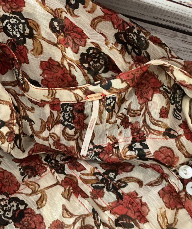 Women's Free People Fall Tones Maxi Dress with built in slip Size S