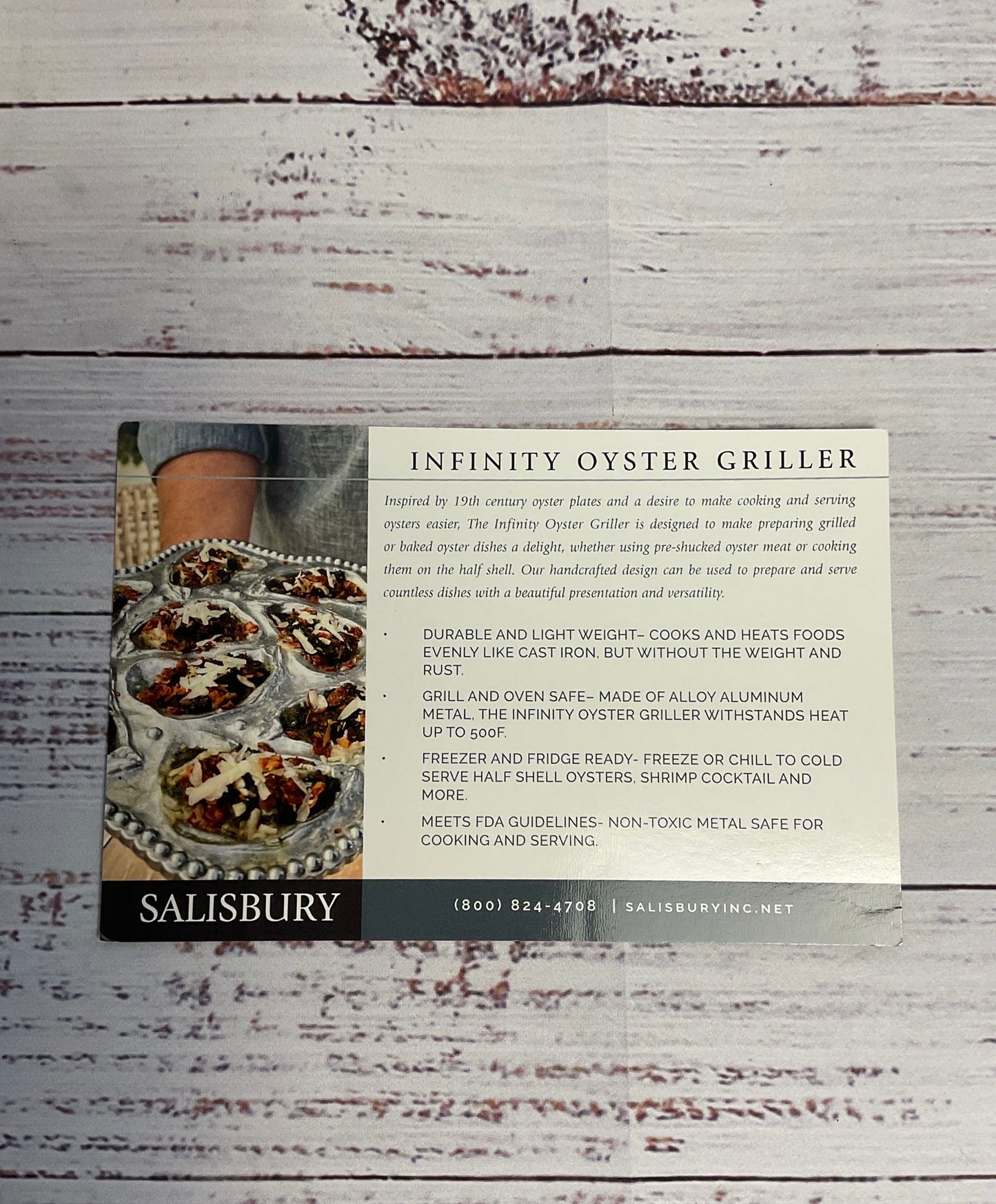 Salisbury Home Collection Silver Pearl Cast Aluminum Infinity Oyster Griller