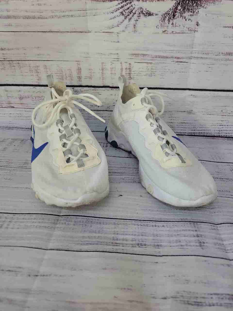 Men's Nike React Element 55 Blue & White Sneaker Size 9