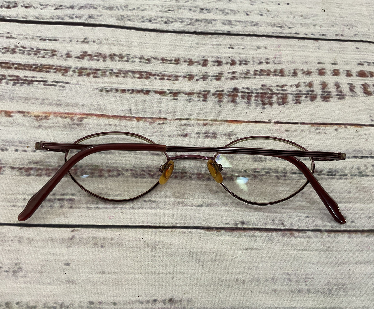 Vintage Modo Brownish Purple Oval Metal Eyeglasses Frame Made in Japan