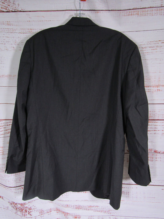 Vintage Hugo Boss Men's Gray Wool Blazer Jacket Size 38 Made in The USA