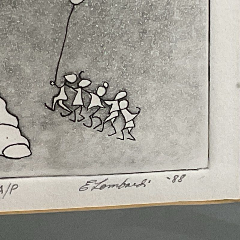 Signed 1988 Artist Proof E. LOMBARDI "Child's Dance" Lithograph
