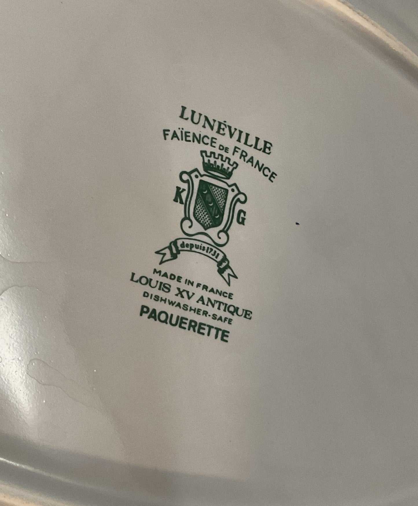 Luneville Ceramic Louis XV Paquerette Serving Bowl & Platter Multicolor