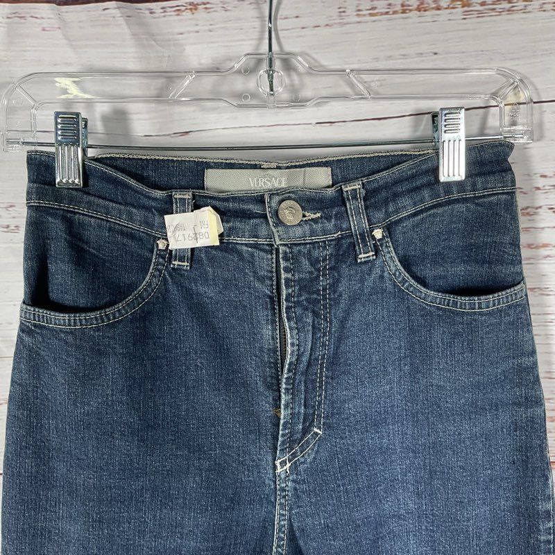 Versace Jeans Couture Medium Wash Denim Blue Jeans - Size 13" x 29"