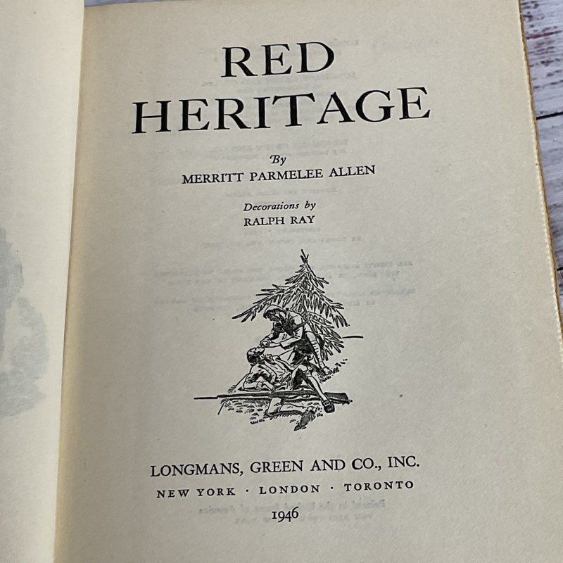 FIRST EDITION 1946 Red Heritage by MERRITT PARMELEE ALLEN Hardcover Book