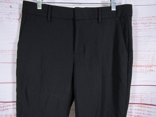 Madewell Women's Black Wool Blend Twill Kick Out Crop Pants Size 6 P