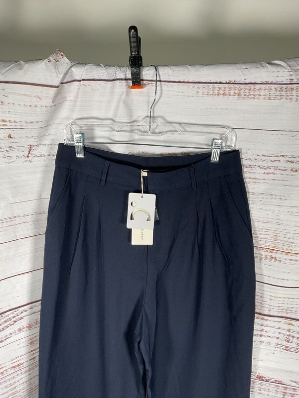NEW Commense Women's Blue Wide-Leg Trouser Pants Size L