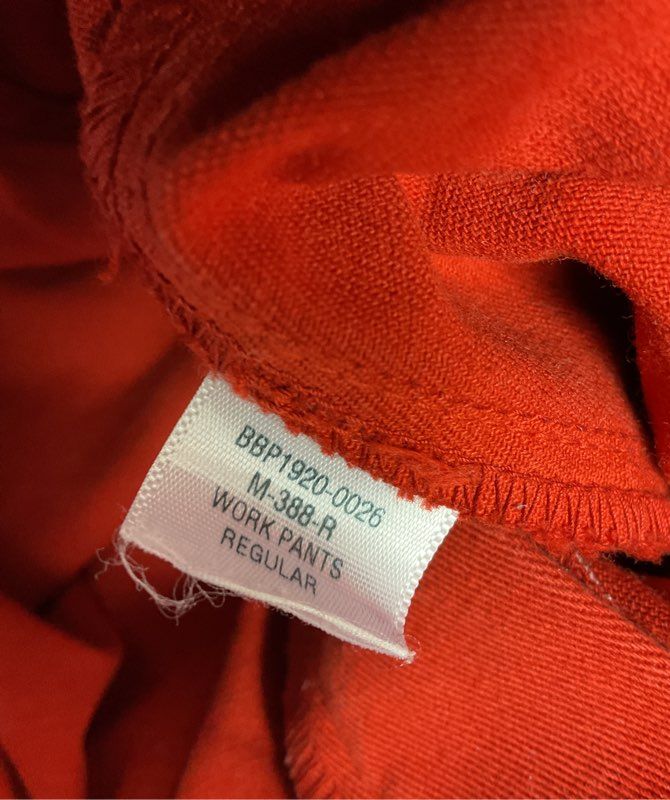 Big Bud Press Cotton Canvas Work Pants Burnt Terracotta S