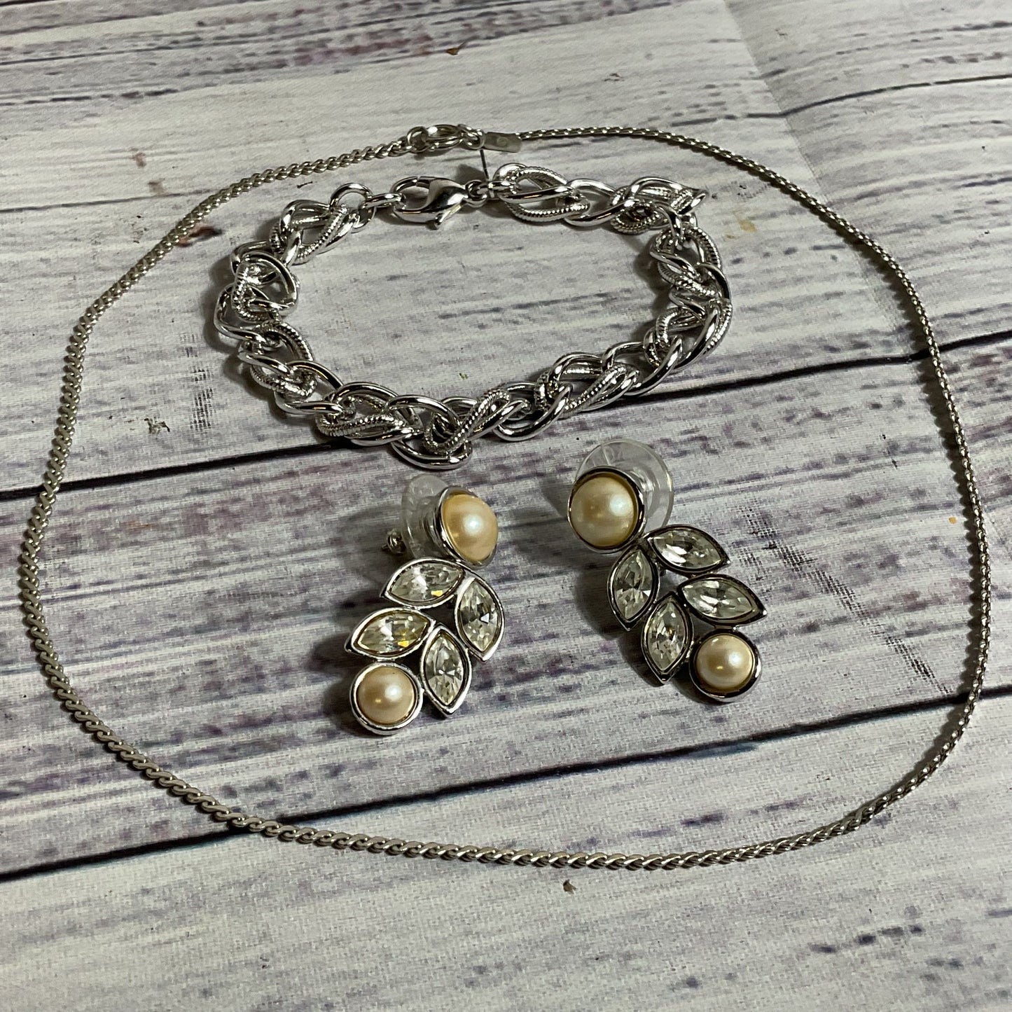 Lot of MONET Chain Necklace, Earrings, Bracelet