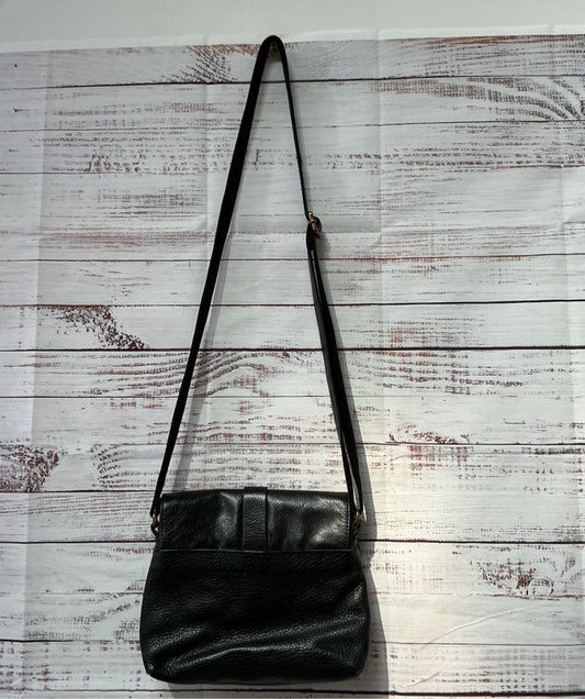 Women's Fossil Black Leather Crossbody Handbag