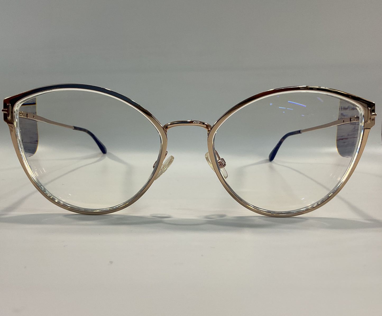 Tom Ford TF5573-B Women's Gold Cat Eye Eyeglasses Frame Made in Italy