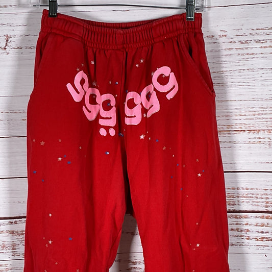 SP5DER Women's Red Sweat Pants- SZ XL