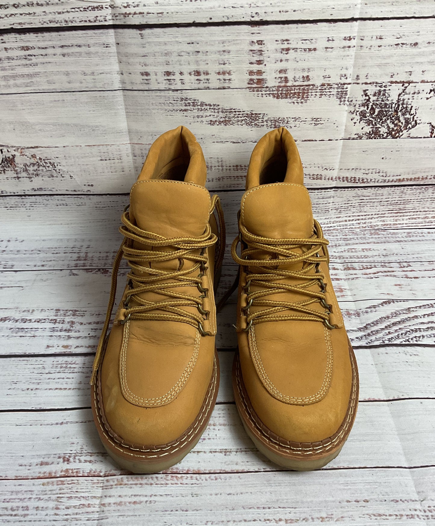 Diba Beige Lace Up Combat Boot Women 6.5
