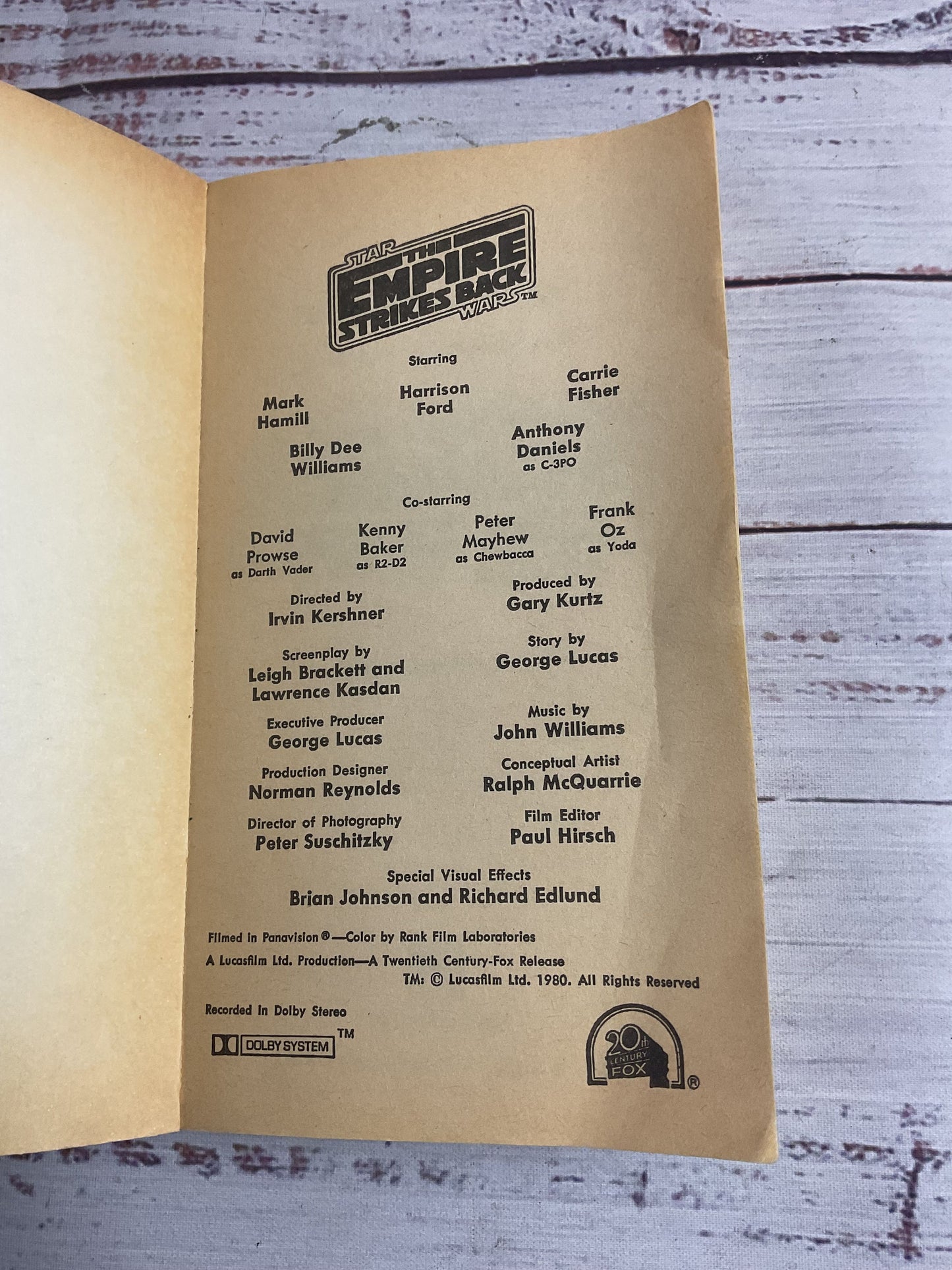 A Journal Of The Making Of Star Wars The Empire Strikes Back by Alan Arnold Book