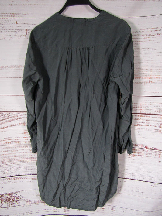 CP Shades Women's Gray V-Neck Tunic Blouse Size S