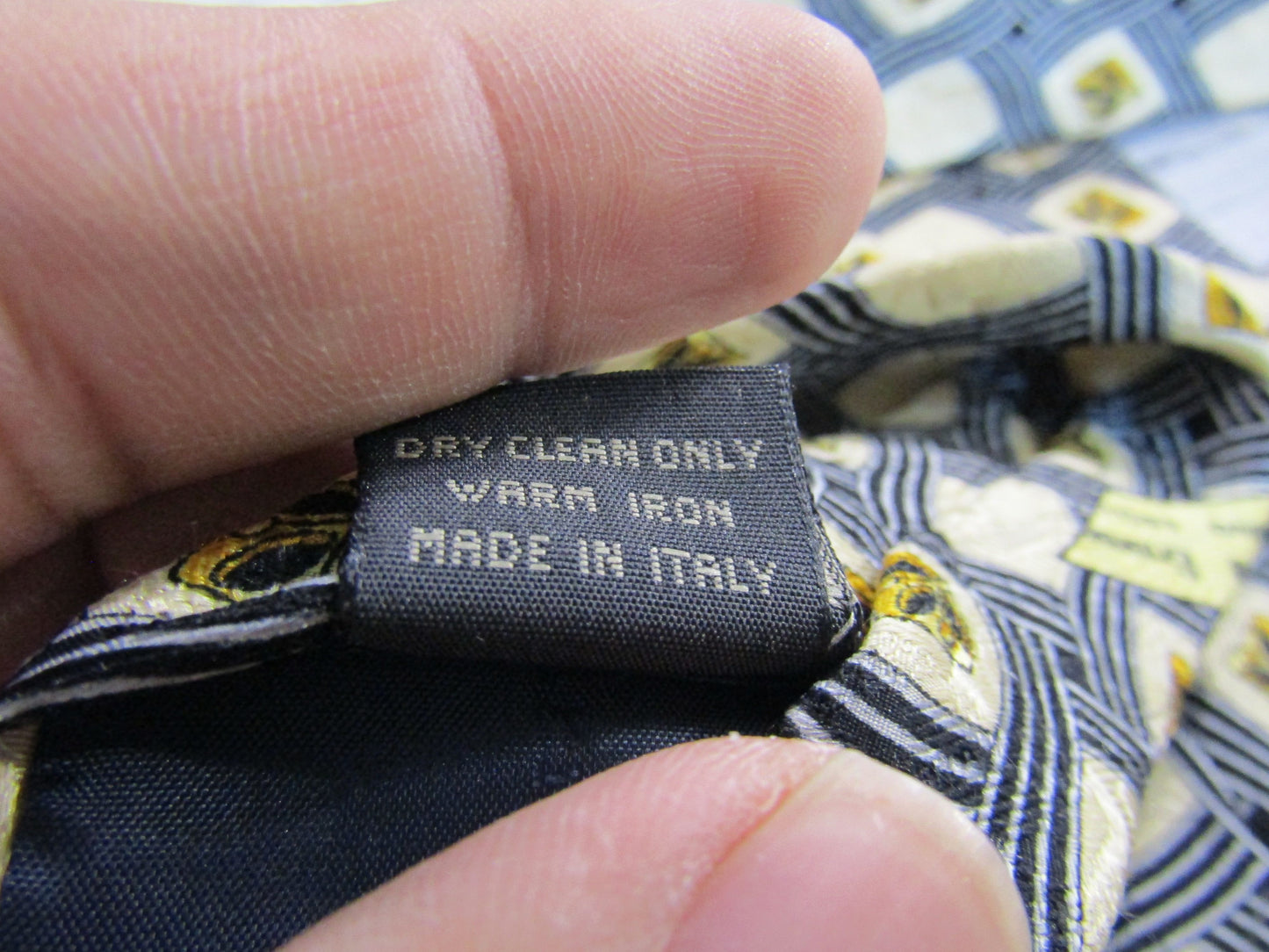 Ermenegildo Zegna Men's Olive Leaf Print Silk Tie Made in Italy