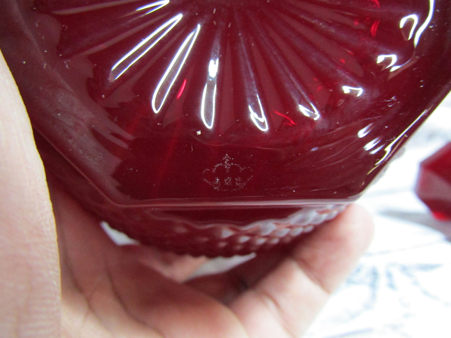 Vista Alegre Bicos Burgundy Glass Decanter