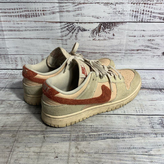 Nike Dunk Low Terry Swoosh Beige Suede Women's Size 10 US