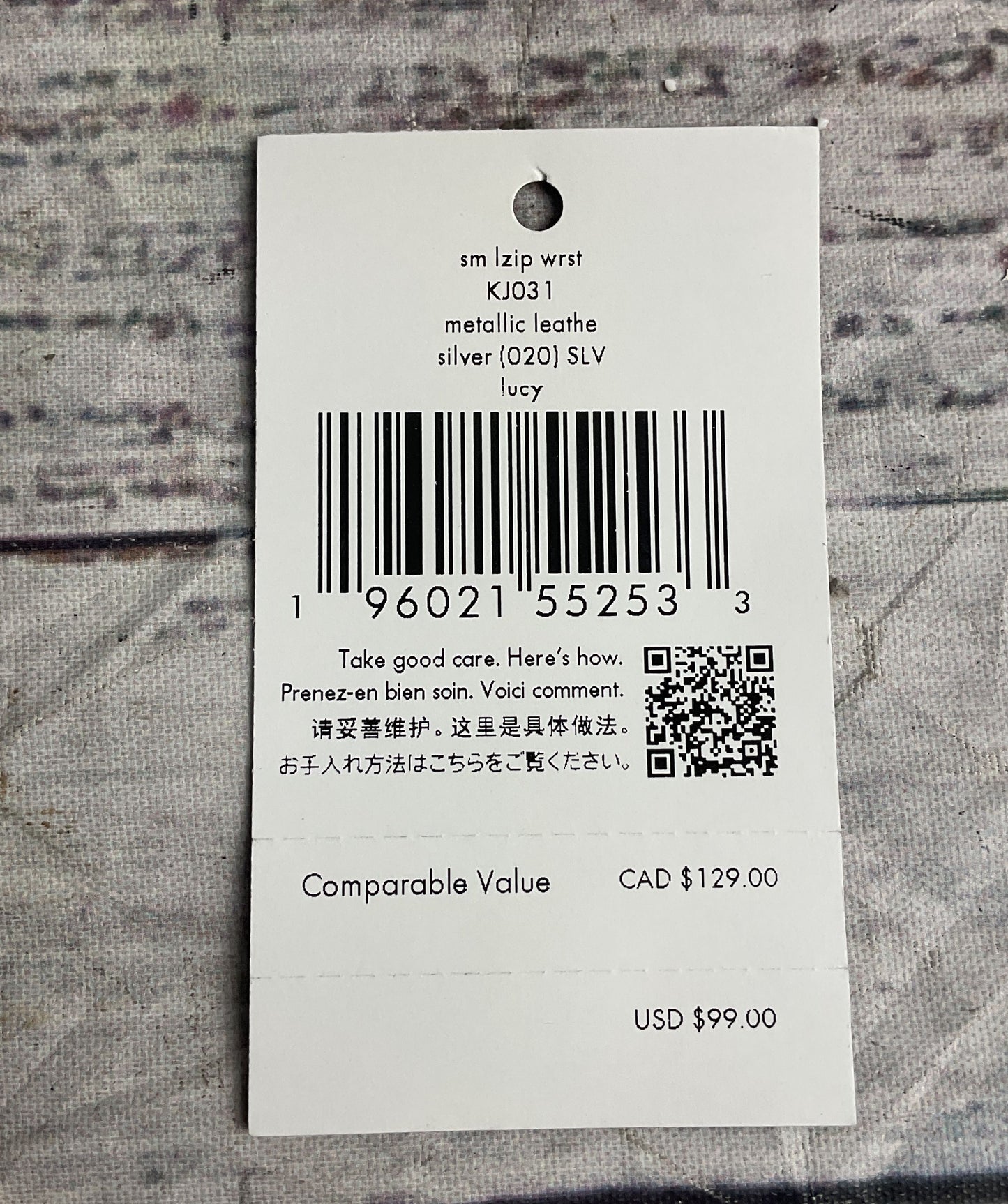 Kate Spade Metallic Leather Lucy Slim Wristlet Silver