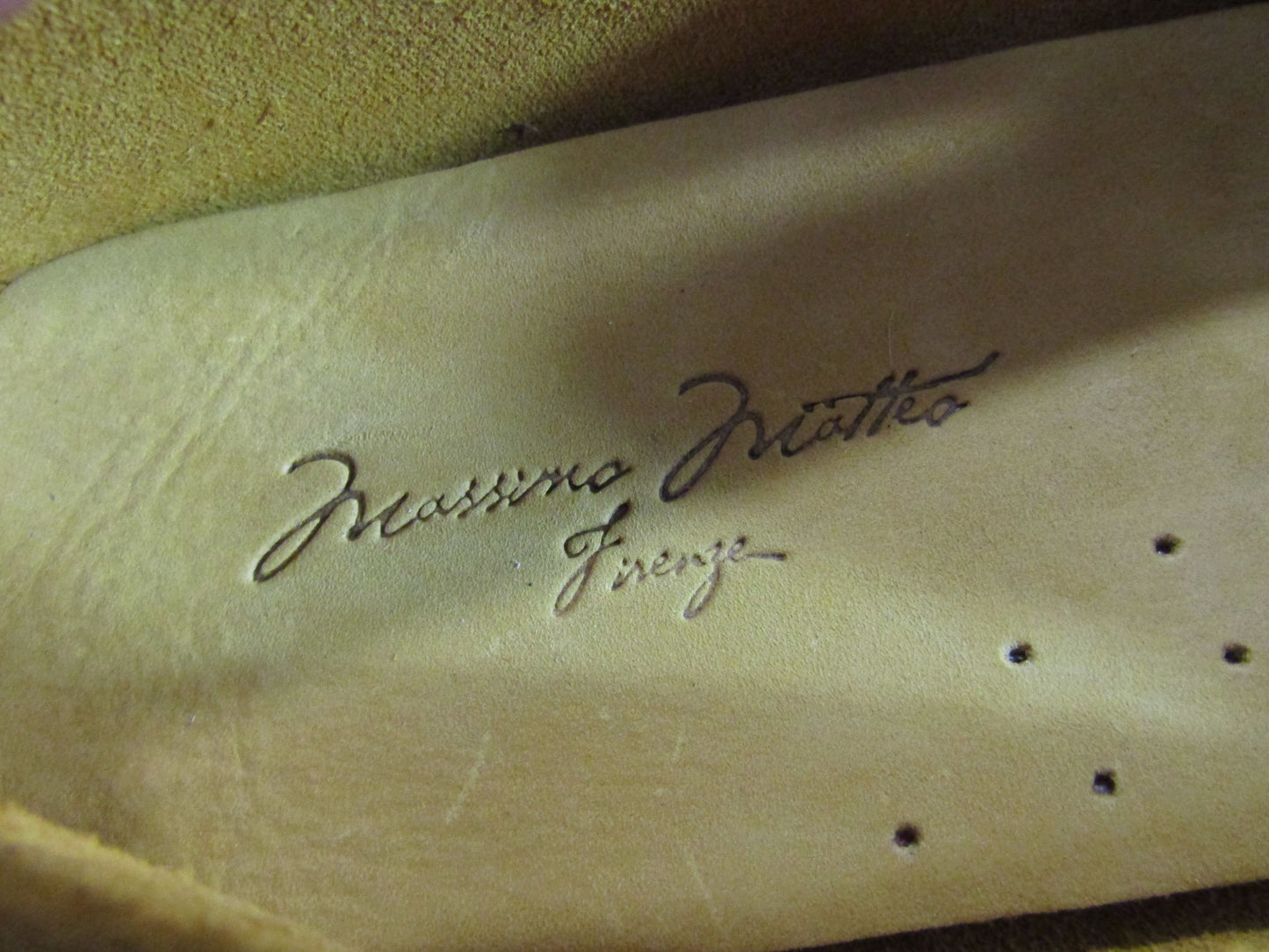 Massimo Matteo Men's Yellow Suede Driving Penny Loafer Size 9.5