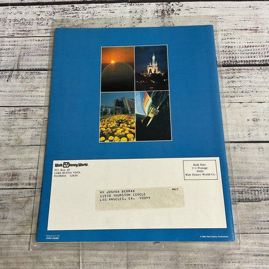 Vintage 1983 Walt Disney World Vacation Guide Epcot Collectible Magazine