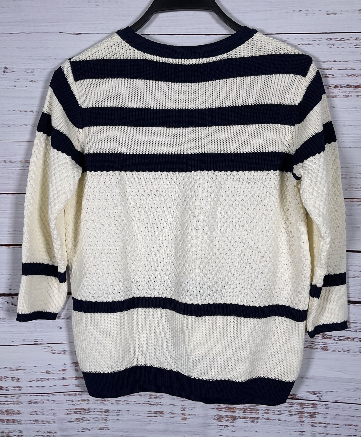 Loma Women's White Cotton Blend Knit Sweater Size XS