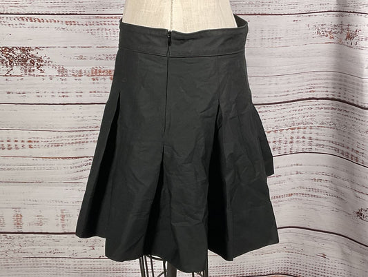 Burberry Pleated A Line Skirt Black 12
