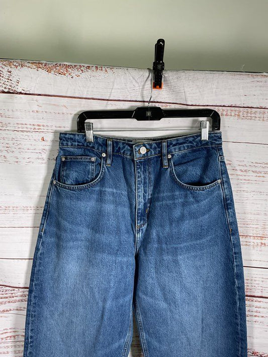 Women's FRAME Blue Denim Wide-Leg Jeans Size 31x30 Cotton
