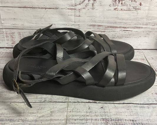 Brador Leather Strappy Sandals Black 38