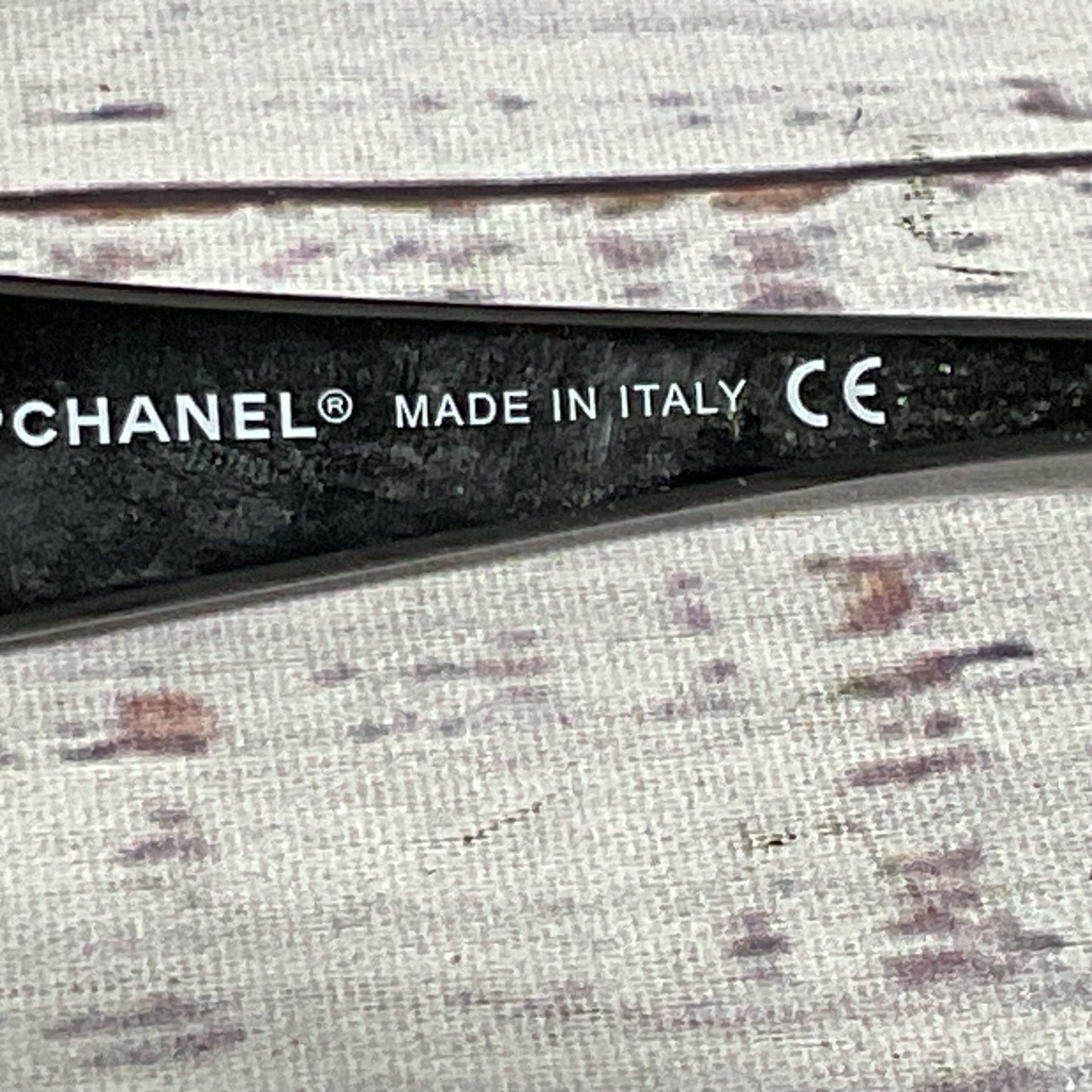 CHANEL 4164-B Camillia Shield Womens Black Crystal Sunglasses (MISSING CRYSTALS)