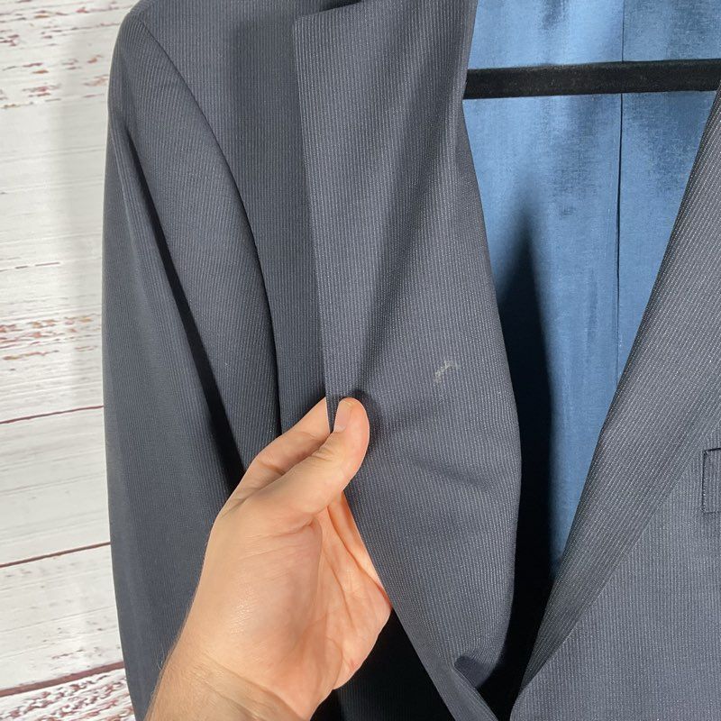Hugo Boss Navy Blue Pinstripe Men's Suit Jacket Size in Description