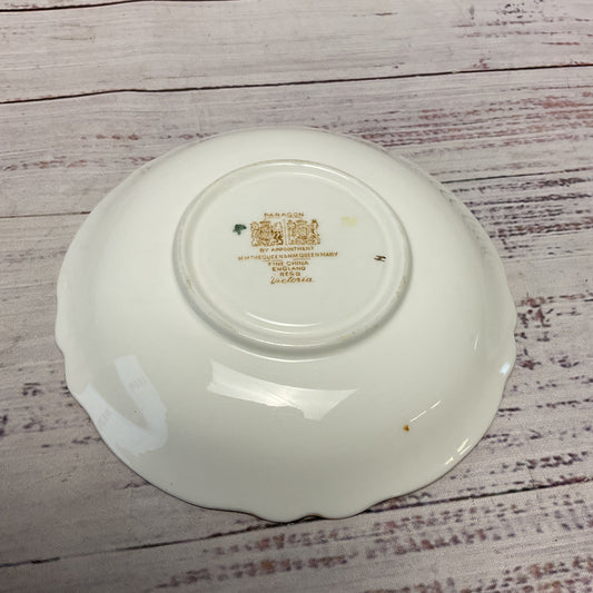 Paragon Victoria Rose Pattern Saucer H.M. The Queen & Queen Mary 5.25"