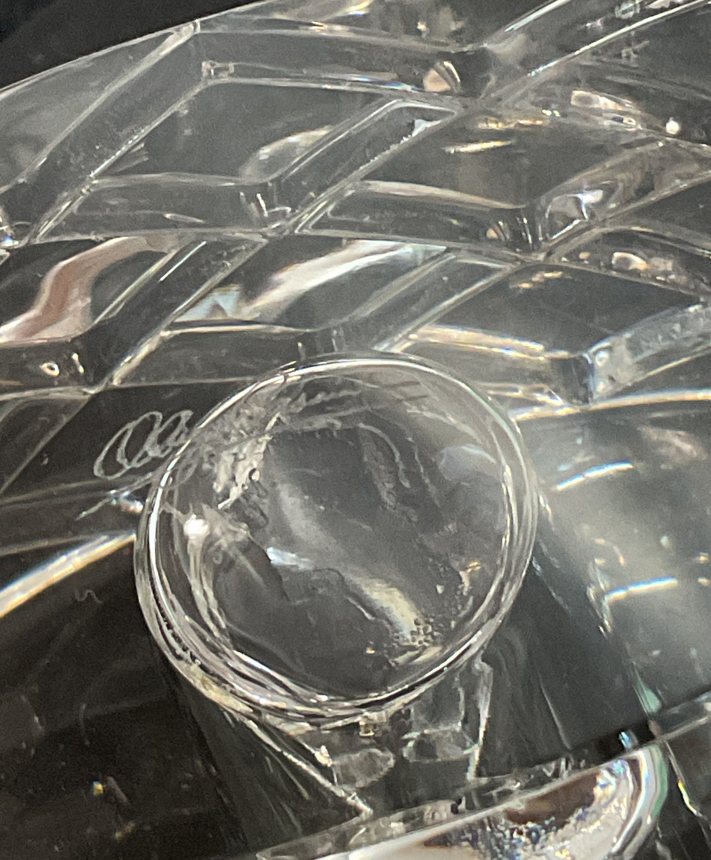 Oleg Cassini Vintage Crystal Perfume Bottle Clear