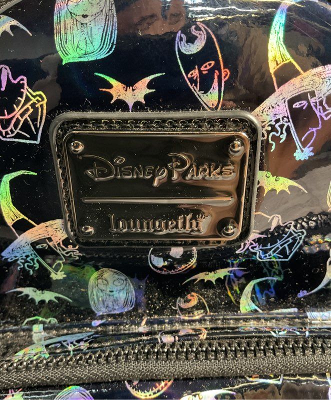 Disney Parks Loungefly Holographic Nightmare Before Christmas Mini Backpack